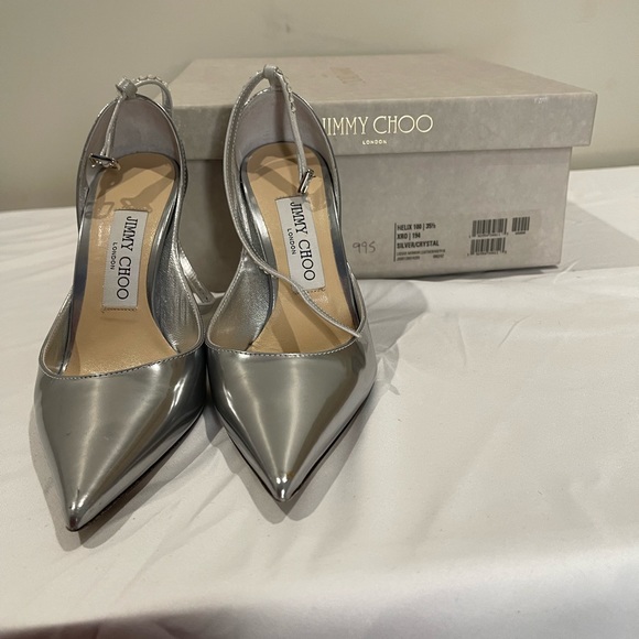 Jimmy Choo Silver Helix 100s! - Picture 9 of 11